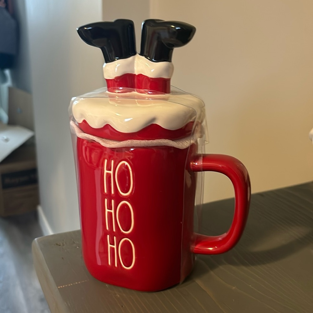 Rae Dunn Ho Ho Ho Mug with Topper 2 FOR $30 or 3 for $40